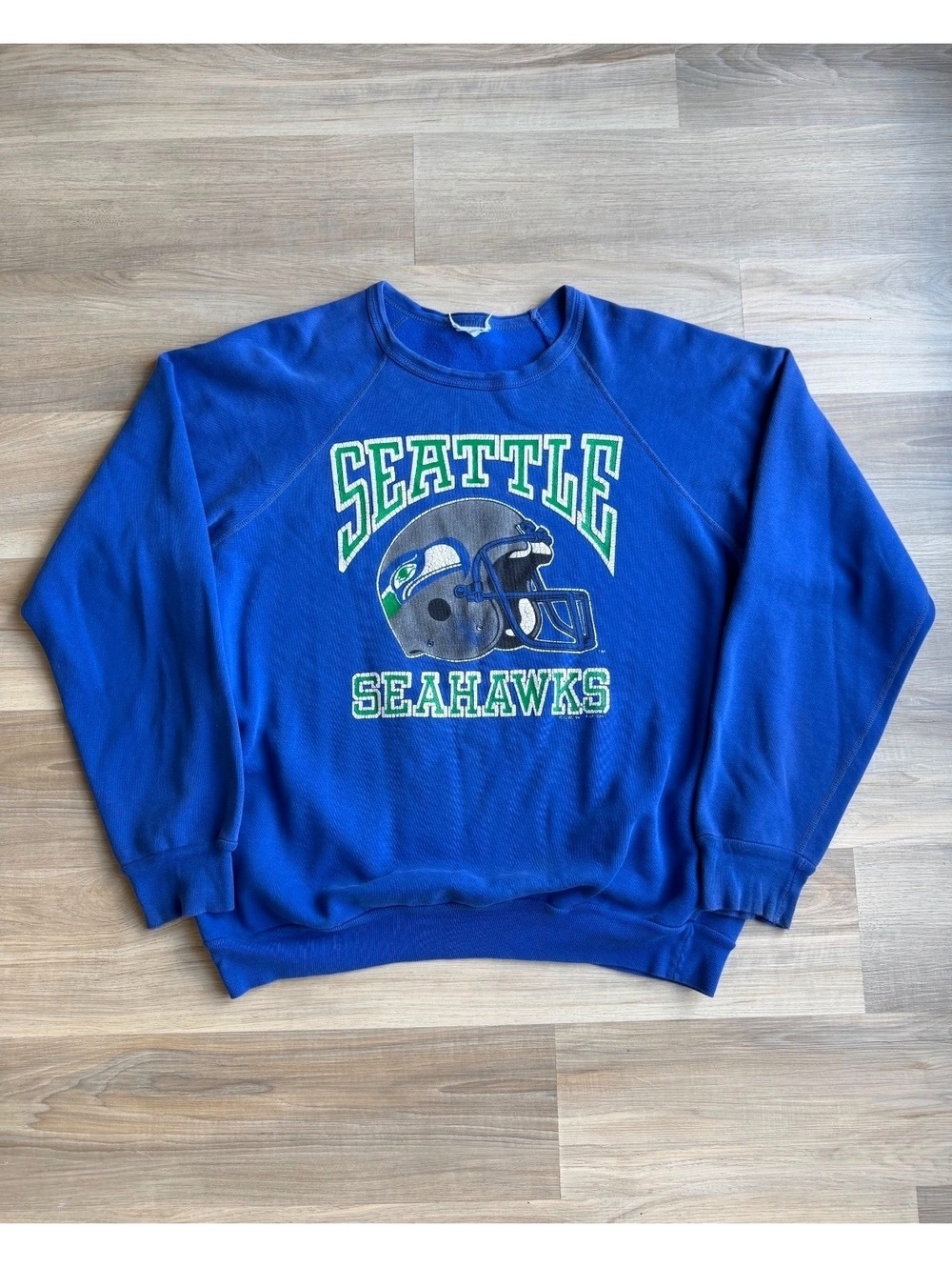 Vintage 80's Seattle Seahawks Raglan Sweatshirt
